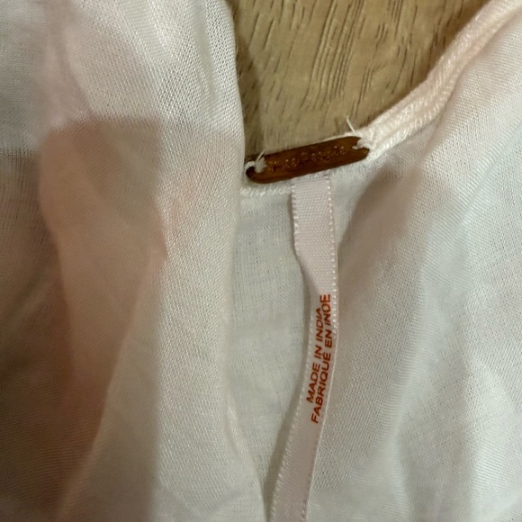 Free People Cream Lace Sleeve Blouse - Picture 3 of 3